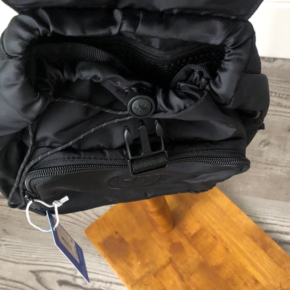 adidas Black Crossbody Backpack Sport Active Bag Purse Versatile Travel - Picture 6 of 11